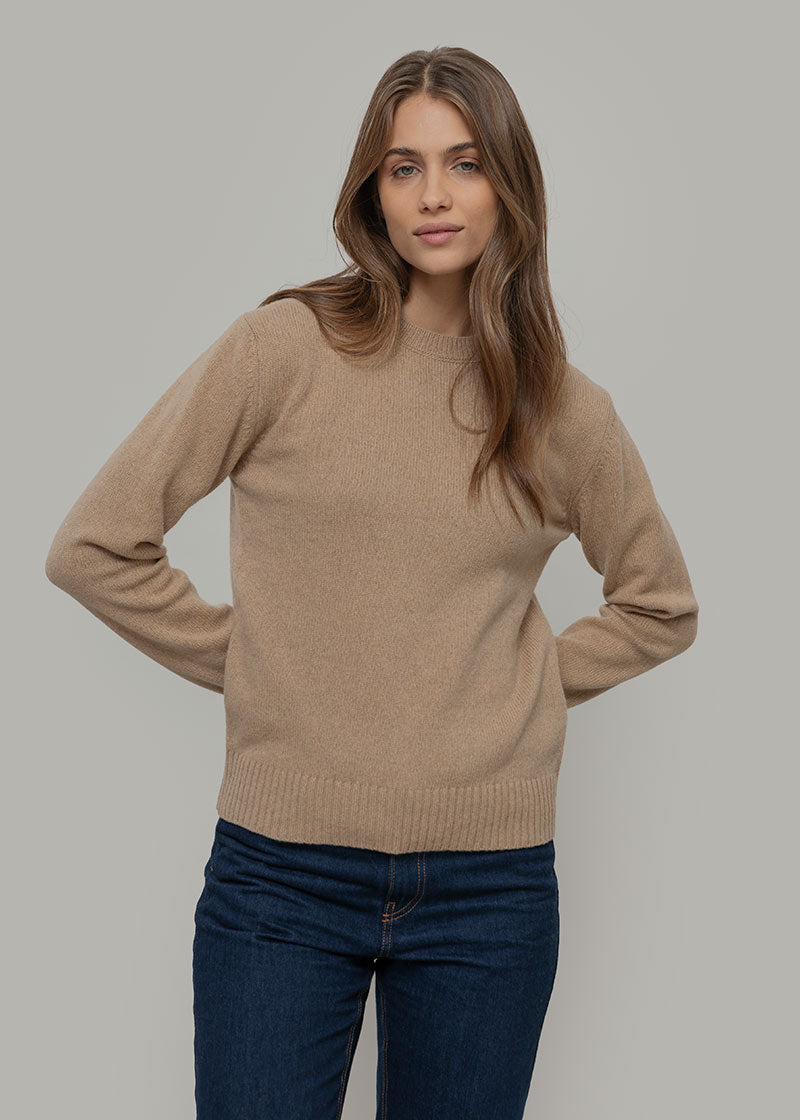 Maglia Girocollo Donna Cashmere Rigenerato Edda - Rifò Lab Moda circolare made in Italy