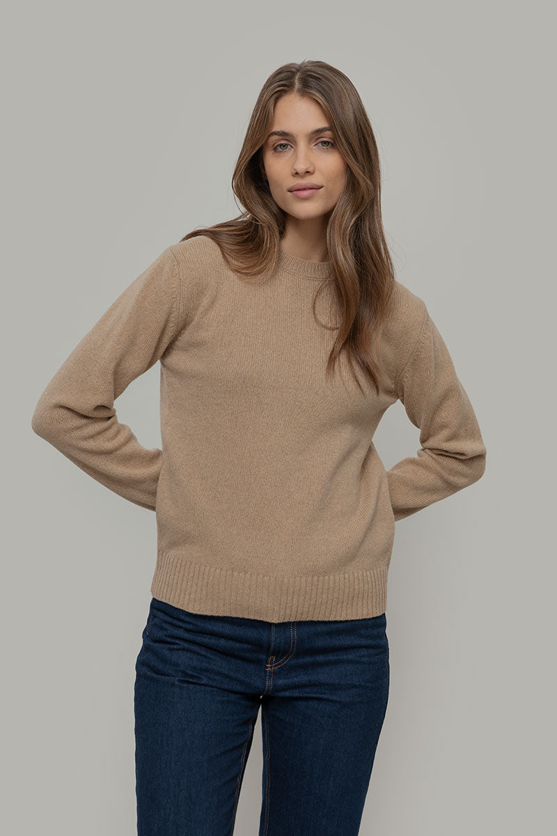 Maglia Girocollo Donna Cashmere Rigenerato Edda - Rifò Lab Moda circolare made in Italy