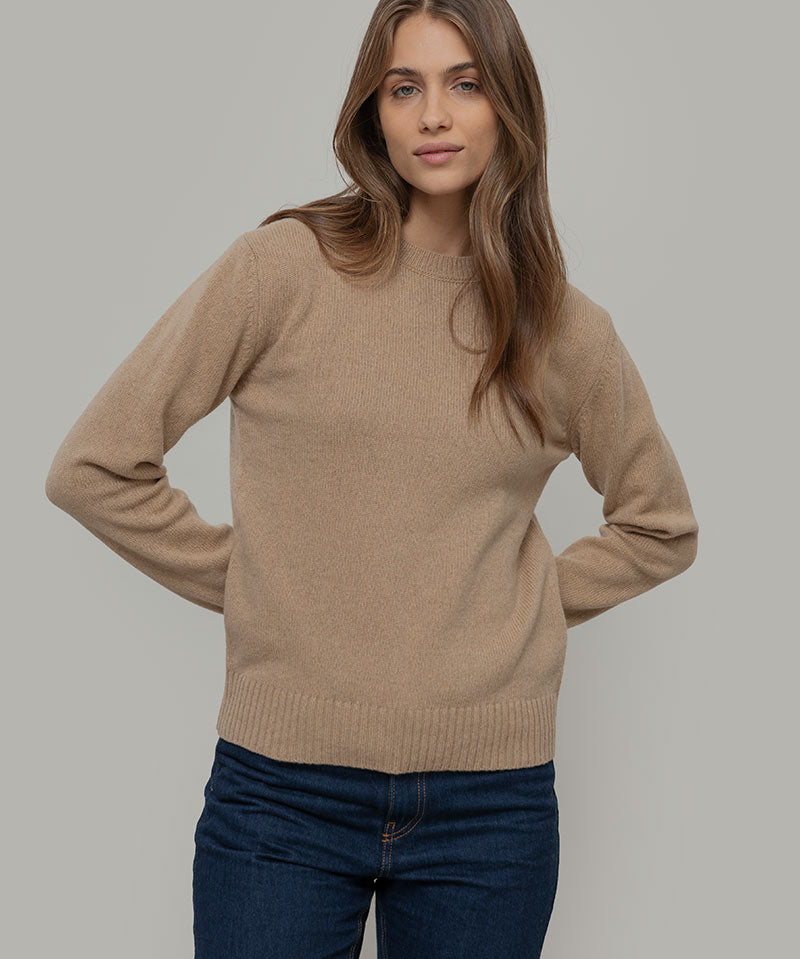 Maglia Girocollo Donna Cashmere Rigenerato Edda - Rifò Lab Moda circolare made in Italy