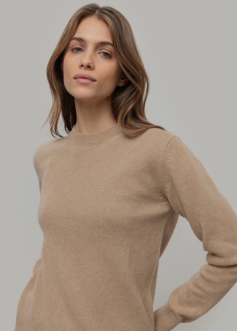 Maglia Girocollo Donna Cashmere Rigenerato Edda - Rifò Lab Moda circolare made in Italy