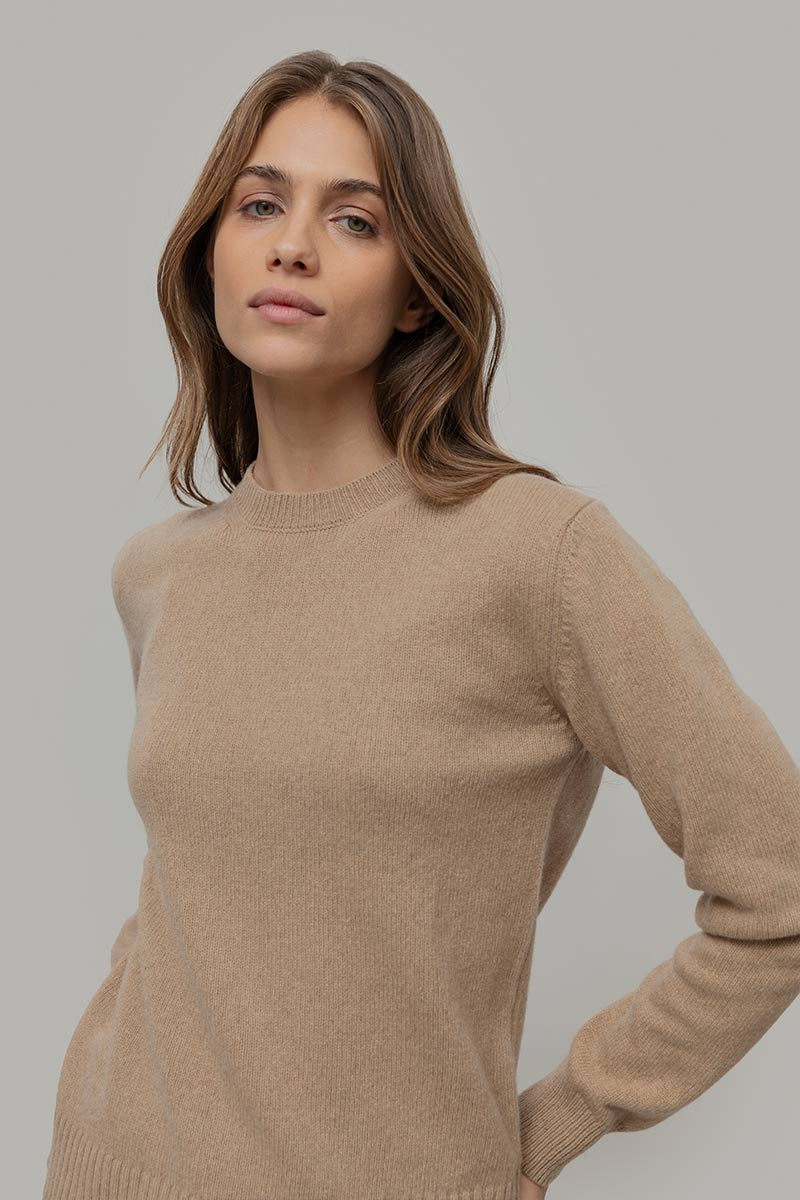 Maglia Girocollo Donna Cashmere Rigenerato Edda - Rifò Lab Moda circolare made in Italy