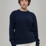 Maglia Donna Cashmere Rigenerato Edda Blu Mora - Rifò Lab Moda circolare made in Italy