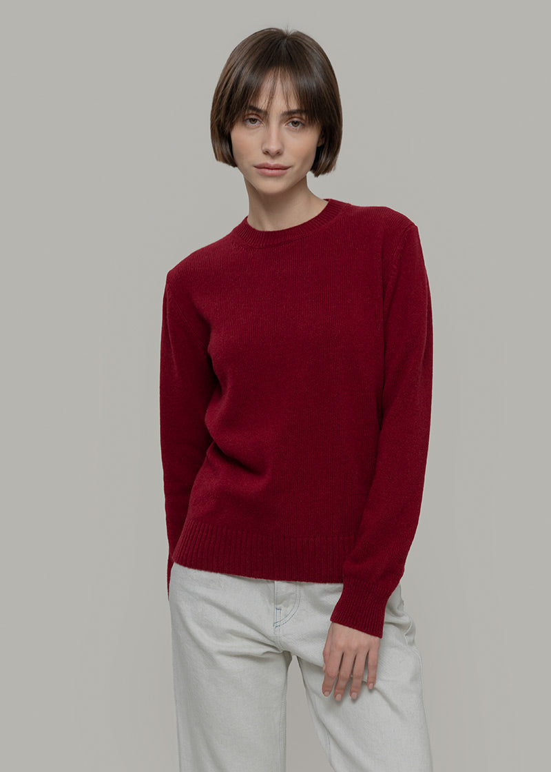 Maglia Girocollo Donna Cashmere Rigenerato Edda - Rifò Lab Moda circolare made in Italy