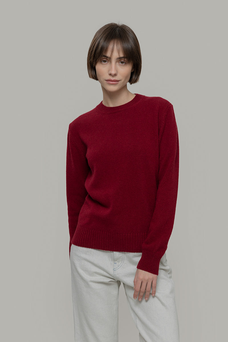 Maglia Girocollo Donna Cashmere Rigenerato Edda - Rifò Lab Moda circolare made in Italy