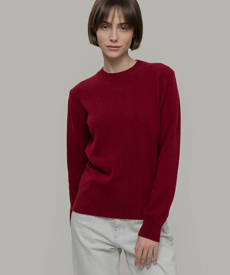 Maglia Girocollo Donna Cashmere Rigenerato Edda - Rifò Lab Moda circolare made in Italy