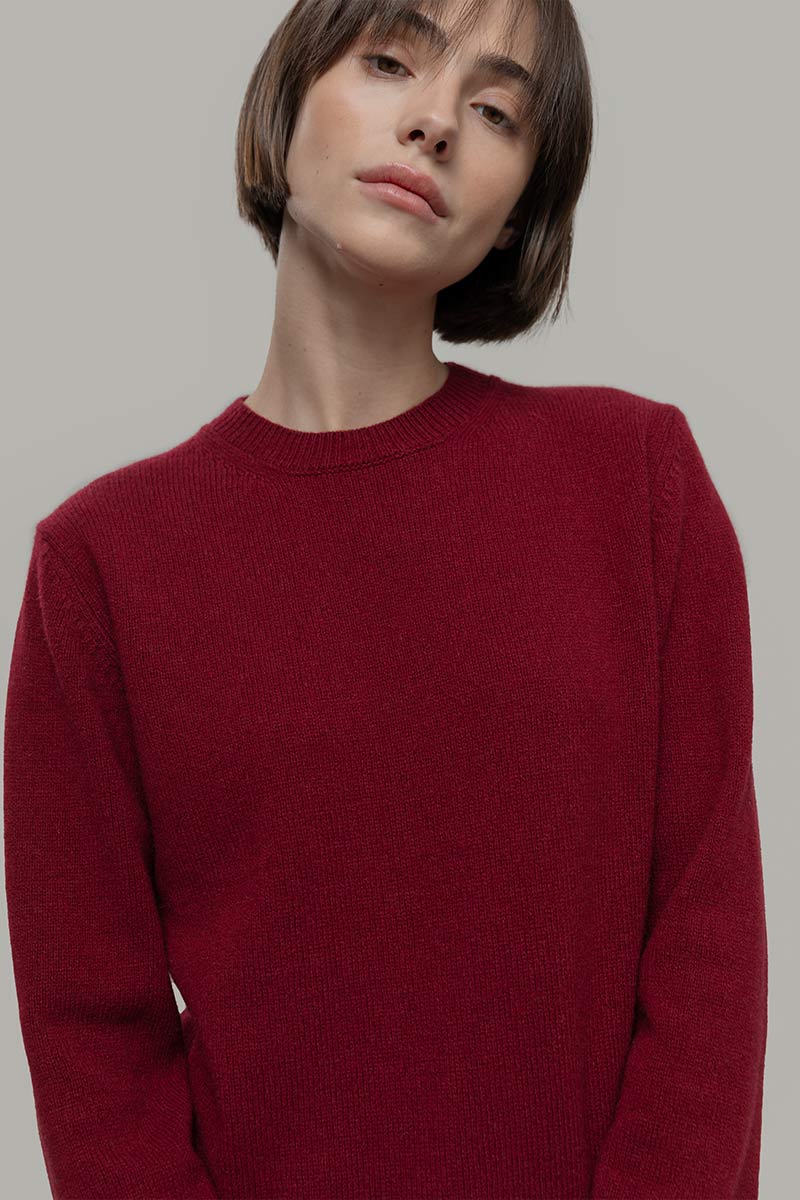 Maglia Girocollo Donna Cashmere Rigenerato Edda - Rifò Lab Moda circolare made in Italy