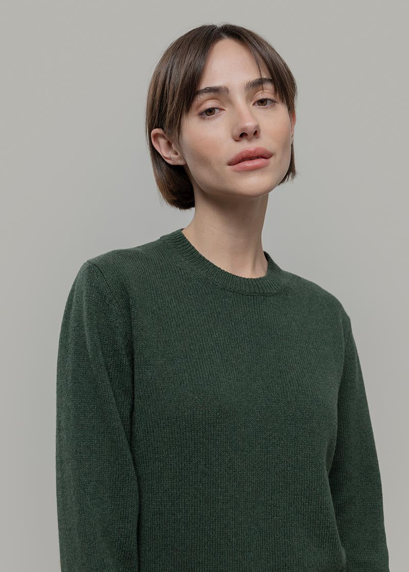 Maglia Donna Cashmere Rigenerato Edda Verde
