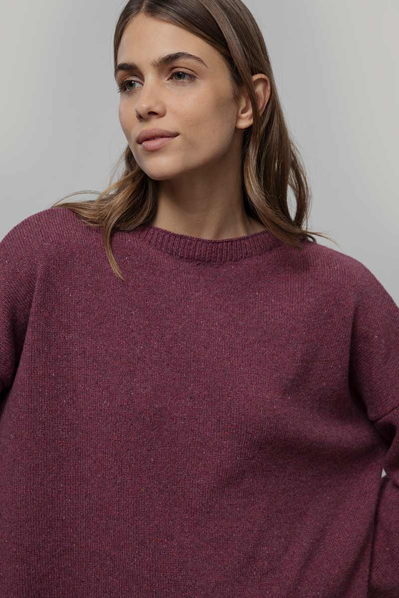 Maglione Oversize Donna Cashmere Lilla Marilena - Rifò
Rosso Marsala