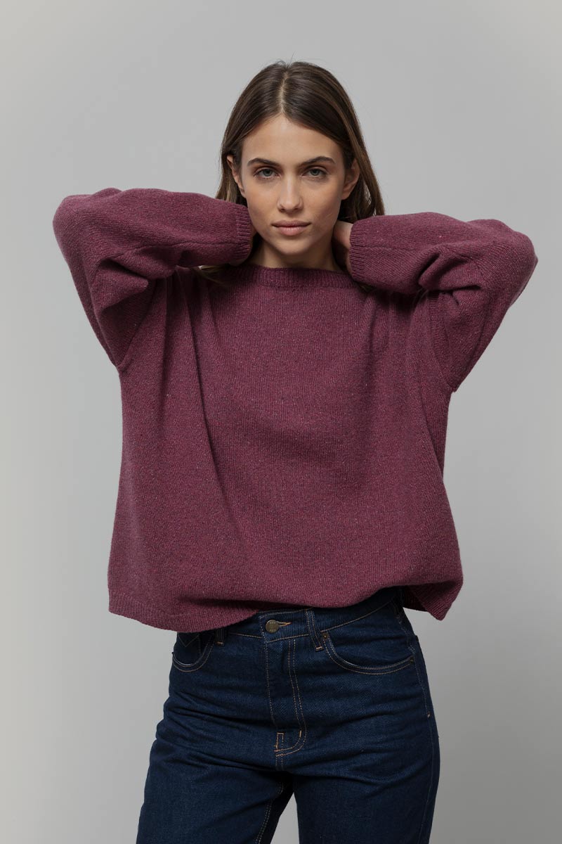 Maglione Oversize Donna Cashmere Lilla Marilena - Rifò
Rosso Marsala