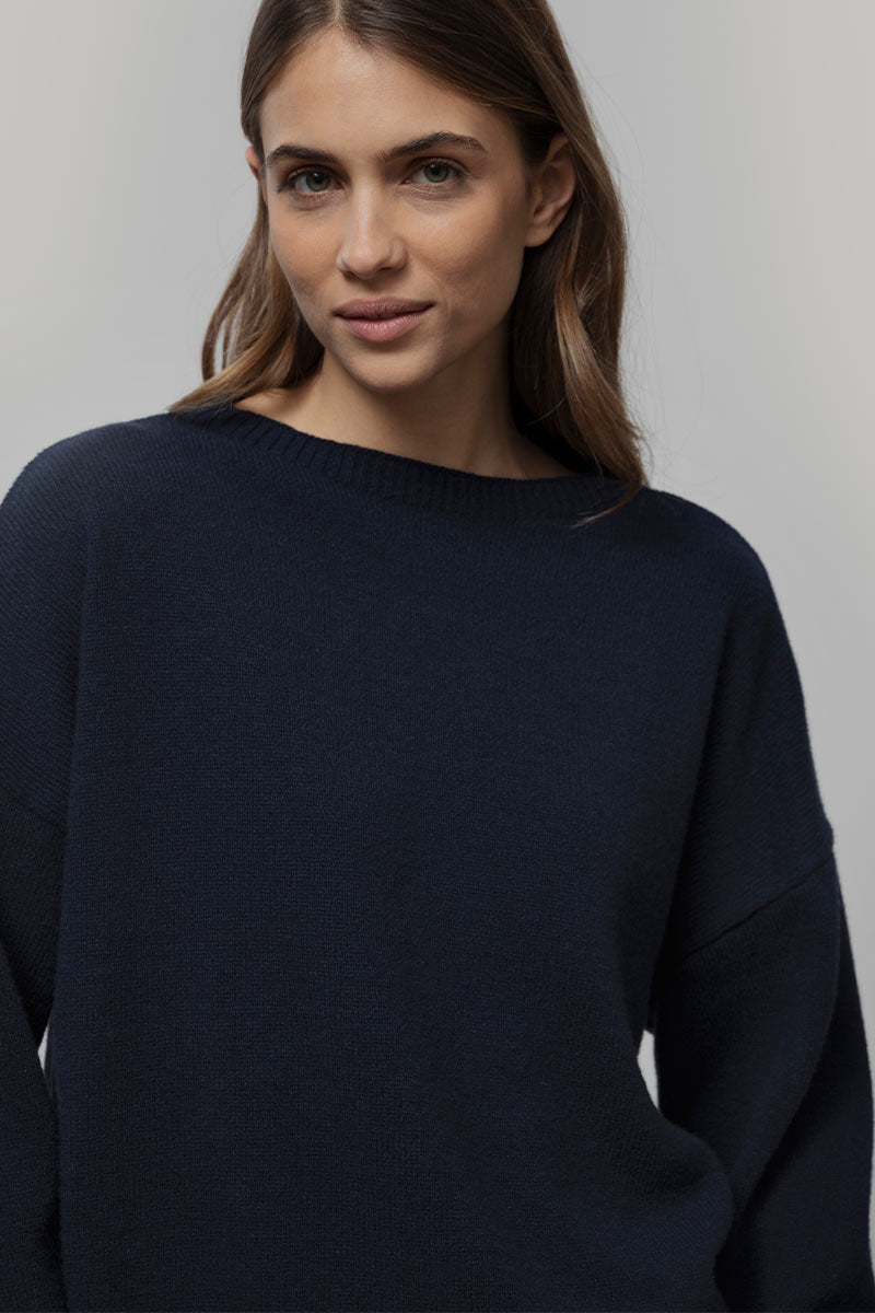Maglione Oversize Donna Cashmere Lilla Marilena - Rifò
Blu Mora