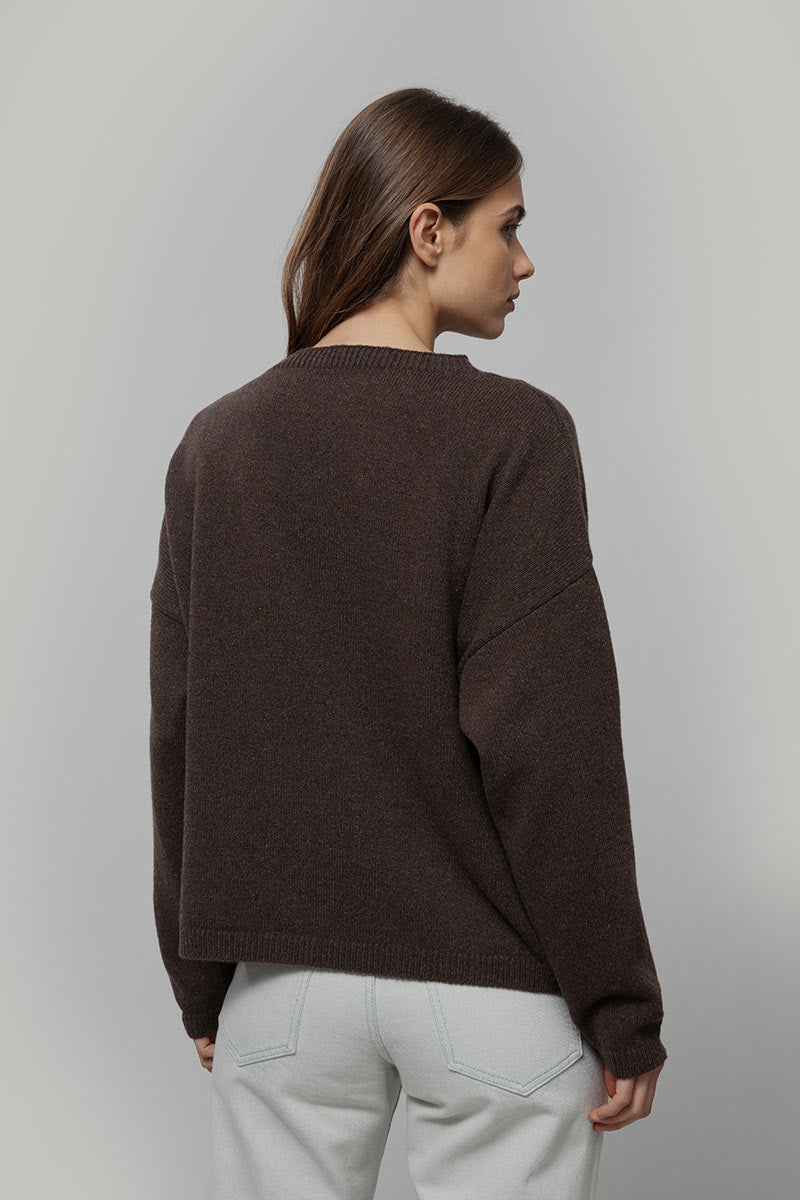 Maglione Oversize Donna Cashmere Lilla Marilena - Rifò
Marrone Corteccia
