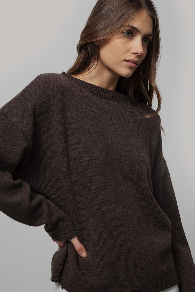 Maglione Oversize Donna Cashmere Lilla Marilena - Rifò
Marrone Corteccia