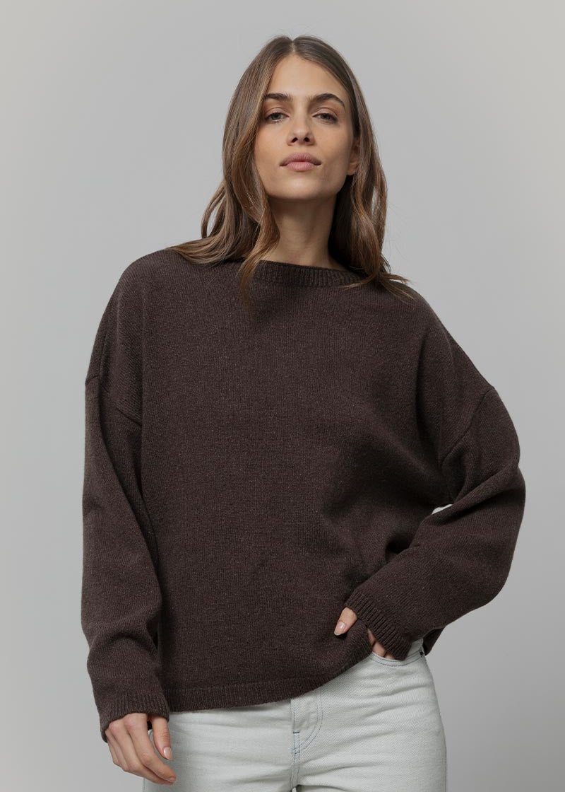 Maglione Oversize Donna Cashmere Lilla Marilena - Rifò
Marrone Corteccia