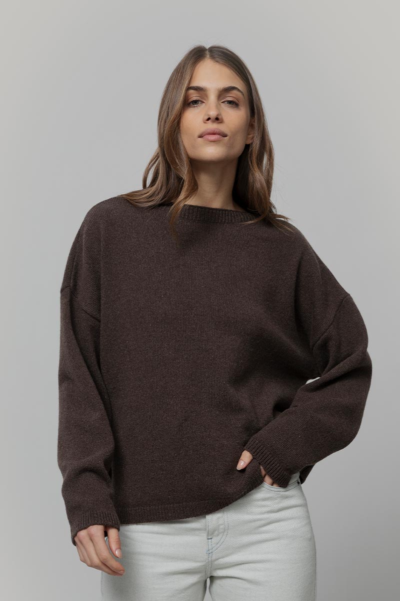 Maglione Oversize Donna Cashmere Lilla Marilena - Rifò
Marrone Corteccia