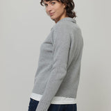 Maglione Polo Donna Lana con Bottoni Demetra - Rifò Lab Moda circolare made in Italy