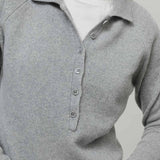 Maglione Polo Donna Lana con Bottoni Demetra - Rifò Lab Moda circolare made in Italy