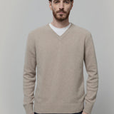 Maglione Scollo a V Uomo Cashmere Riciclato Flavio - Rifò Lab Moda circolare made in Italy
Beige Sabbia