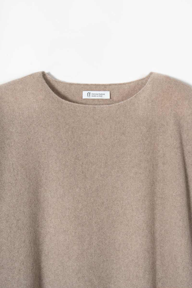 Maglia Donna Cashmere Rigenerato Dorotea Rifò Moda Circolare Made in Italy - Beige