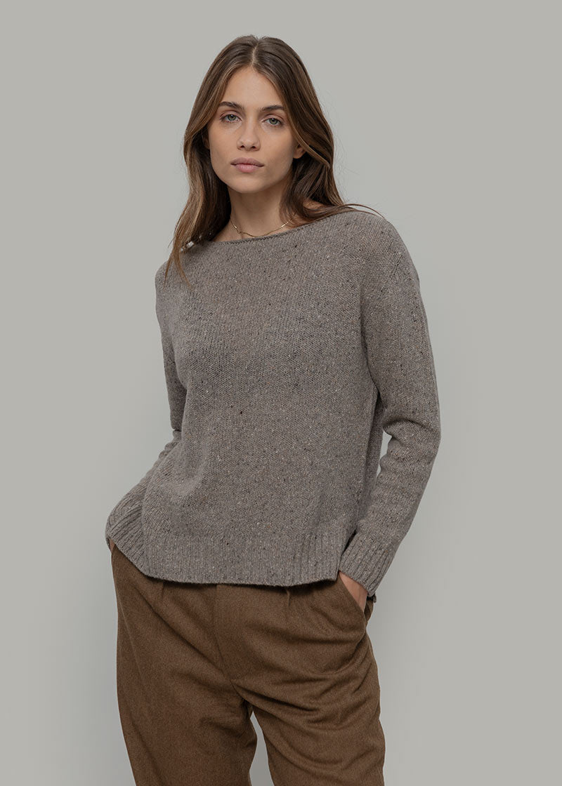 Maglia Donna Cashmere Rigenerato Eloisa Beige - Rifò Lab Moda circolare made in Italy