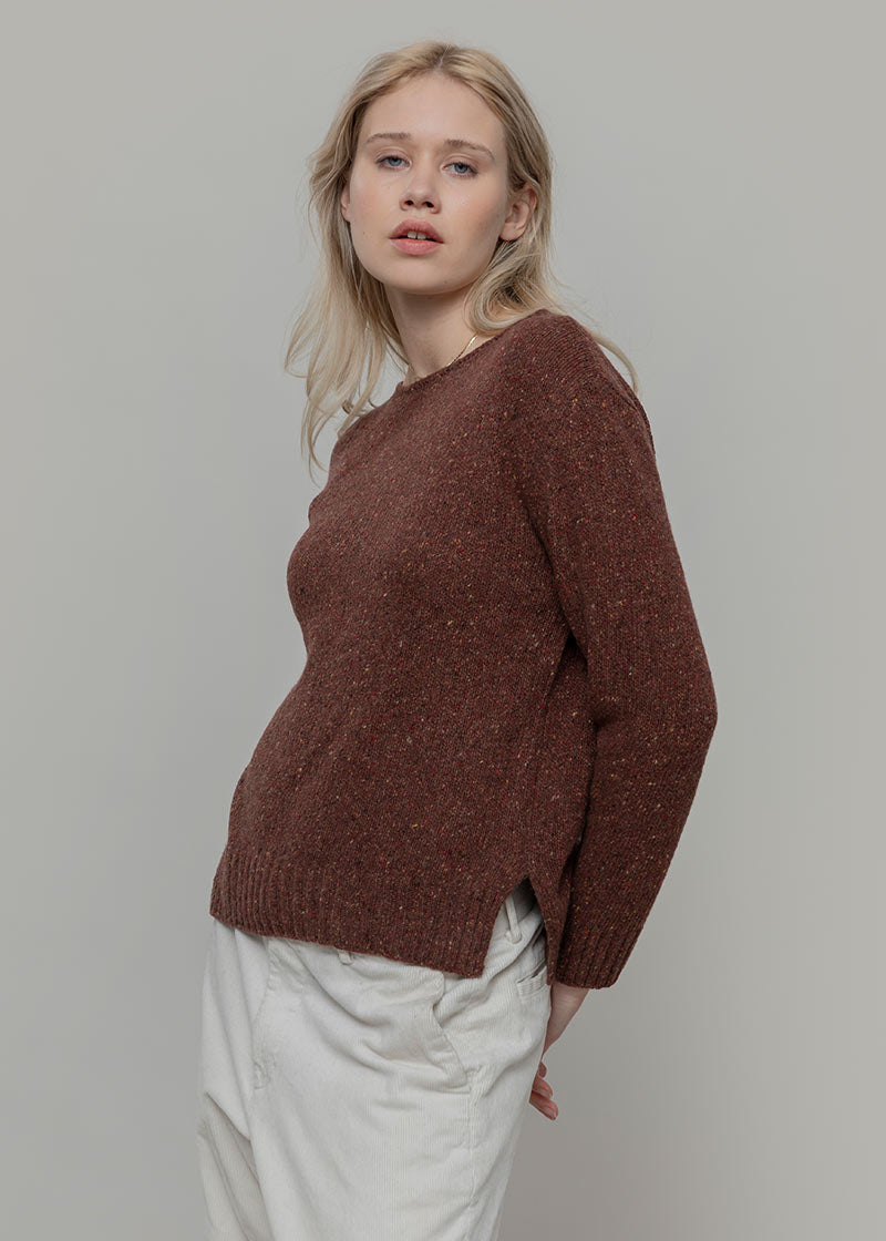 Maglia Donna Cashmere Rigenerato Eloisa Arancio - Rifò Lab Moda circolare made in Italy