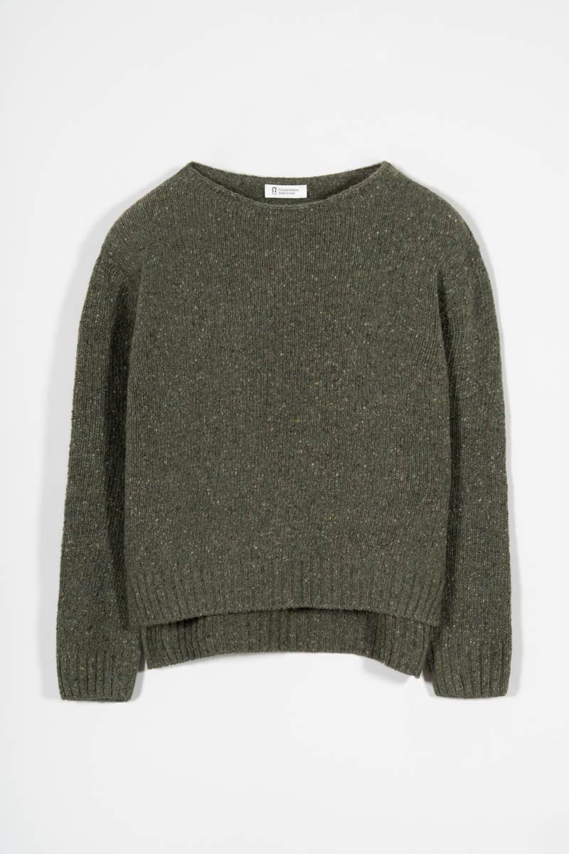 Maglia Donna Cashmere Rigenerato Eloisa Verde - Rifò Lab Moda circolare made in Italy