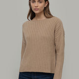 Maglia Scollo a Barca Donna Cashmere Rigenerato Luce - Rifò Lab Moda circolare made in Italy