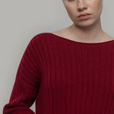 Maglia Scollo a Barca Donna Cashmere Rigenerato Luce - Rifò Lab Moda circolare made in Italy