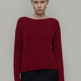 Maglia Scollo a Barca Donna Cashmere Rigenerato Luce - Rifò Lab Moda circolare made in Italy