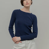 Maglia Seta Donna Nausicaa - Maglia scollo a barca con fiocco donna seta rigenerata - Rifò moda circolare made in Italy