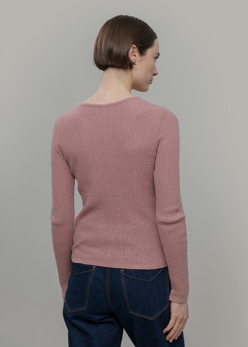 Maglia Seta Donna Nausicaa - Maglia scollo a barca con fiocco donna seta rigenerata - Rifò moda circolare made in Italy