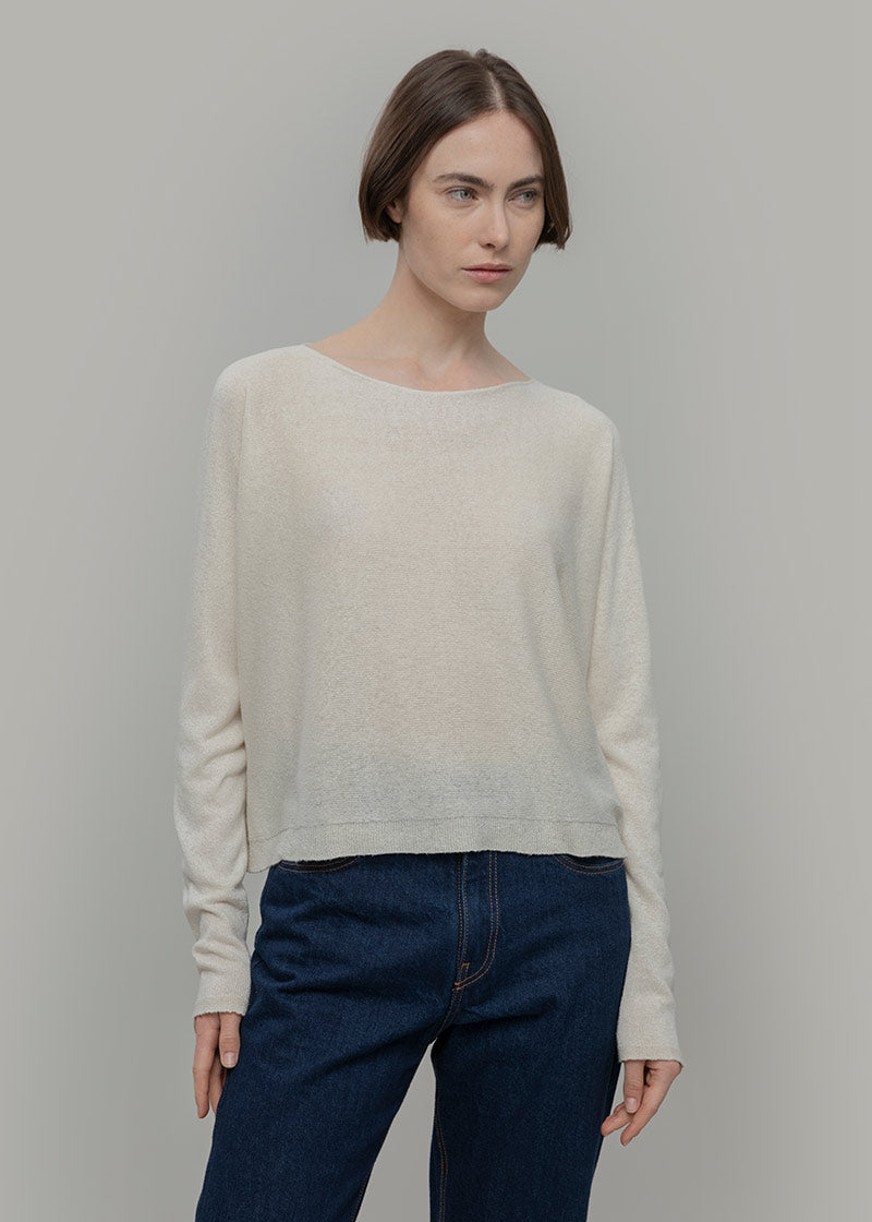 Maglia Seta Donna Daya - Maglia scollo a barca donna - Rifò moda circolare made in Italy