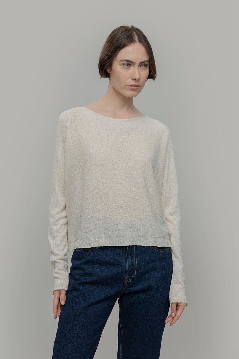 Maglia Seta Donna Daya - Maglia scollo a barca donna - Rifò moda circolare made in Italy