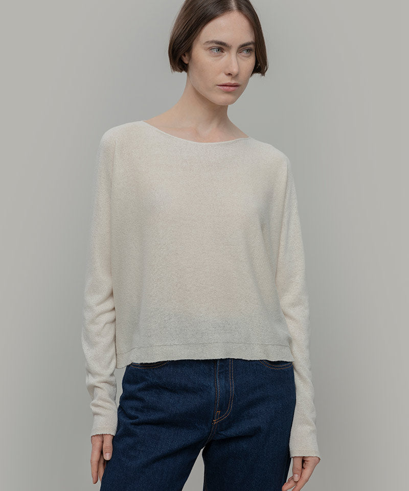 Maglia Seta Donna Daya - Maglia scollo a barca donna - Rifò moda circolare made in Italy