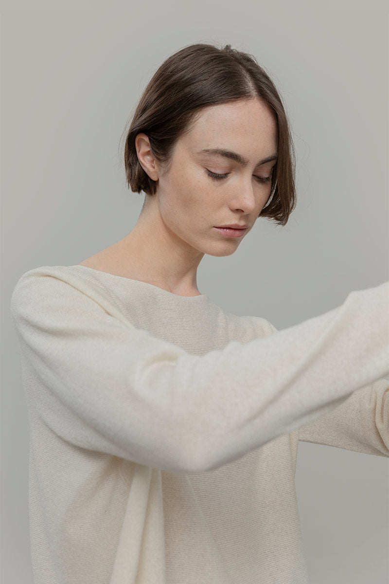 Maglia Seta Donna Daya - Maglia scollo a barca donna - Rifò moda circolare made in Italy