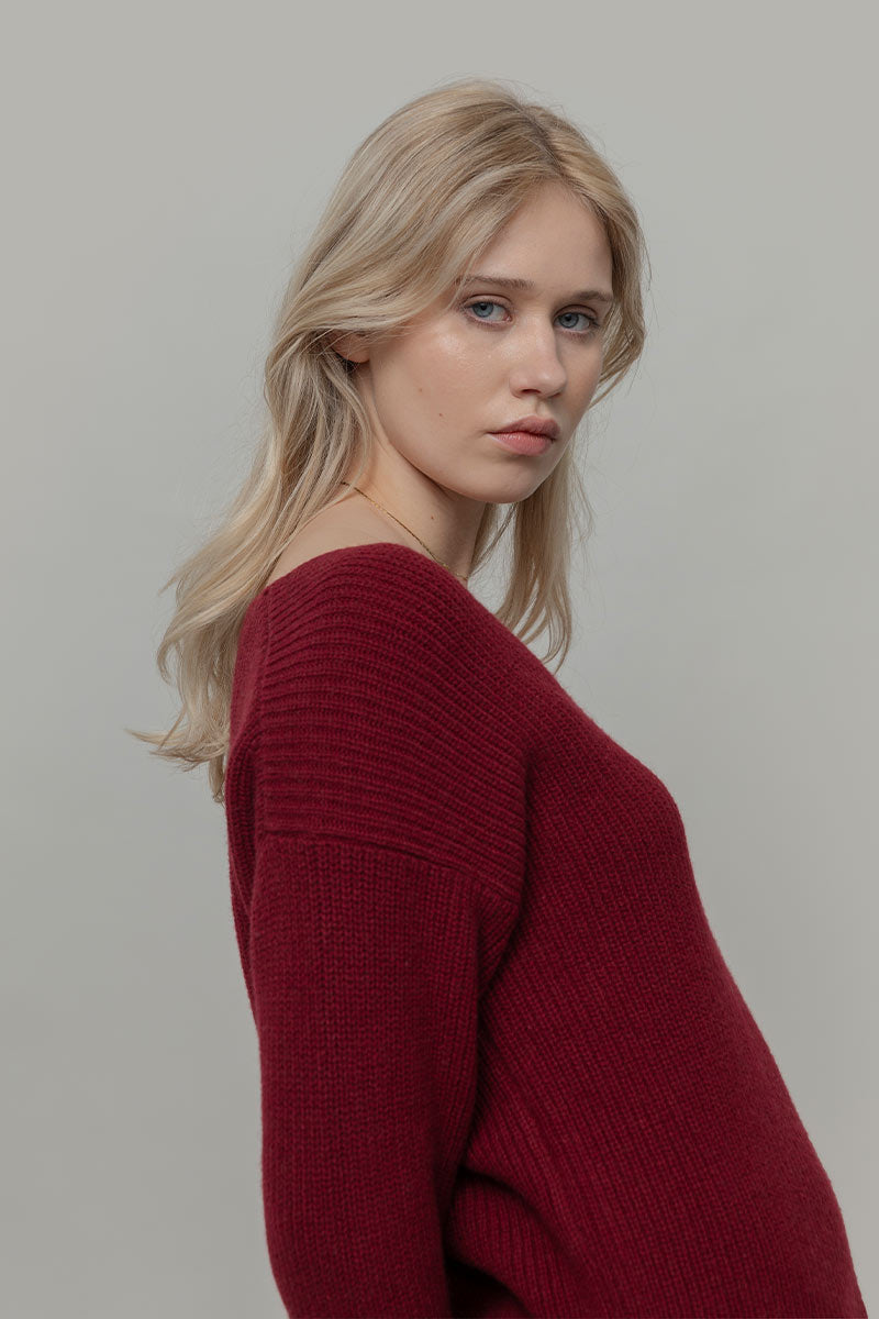 Maglia Donna Cashmere Rigenerato Ester - Rifò Lab Moda circolare made in Italy