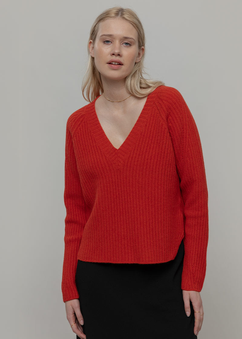 Maglia Scollo a V Donna Lana Manon - Rifò Lab Moda circolare made in Italy
