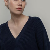 Maglia Scollo a V Donna Lana Manon - Rifò Lab Moda circolare made in Italy