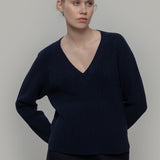 Maglia Scollo a V Donna Lana Manon - Rifò Lab Moda circolare made in Italy