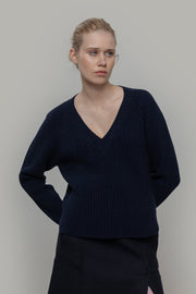 Maglia Scollo a V Donna Lana Manon - Rifò Lab Moda circolare made in Italy
