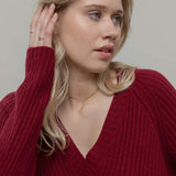 Maglia Scollo a V Donna Lana Manon - Rifò Lab Moda circolare made in Italy