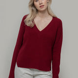 Maglia Scollo a V Donna Lana Manon - Rifò Lab Moda circolare made in Italy