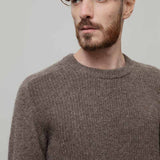 Maglione Uomo Alpaca Riciclata Marrone Silvano - Rifò Lab Moda circolare made in Italy
