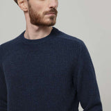 Maglione Uomo Alpaca Riciclata Blu Silvano - Rifò Lab Moda circolare made in Italy