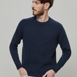 Maglione Uomo Alpaca Riciclata Blu Silvano - Rifò Lab Moda circolare made in Italy