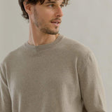 Maglia Girocollo Cashmere Rigenerato Uomo Beige - Rifò