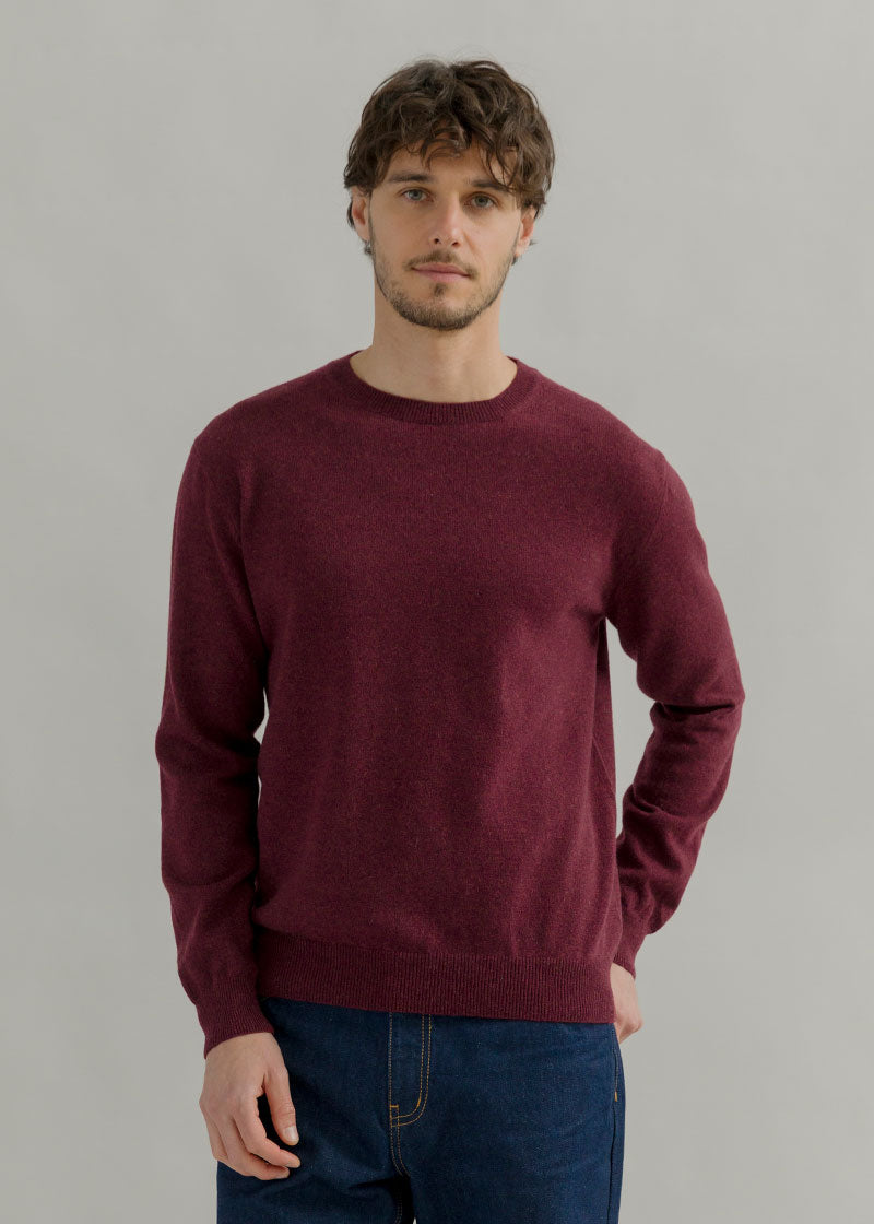 Maglia Girocollo Cashmere Rigenerato Uomo Rosso - Rifò