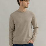 Maglia Girocollo Cashmere Rigenerato Uomo Beige - Rifò