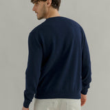 Maglia Girocollo Cashmere Rigenerato Uomo Blu - Rifò