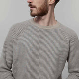 Maglione Cashmere Uomo Invernale Girocollo Amedeo - Rifò Lab Moda circolare made in Italy
Bicolor Beige Grigio