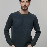 Maglione Cashmere Uomo Invernale Girocollo Amedeo - Rifò Lab Moda circolare made in Italy
Bicolor Verde Blu